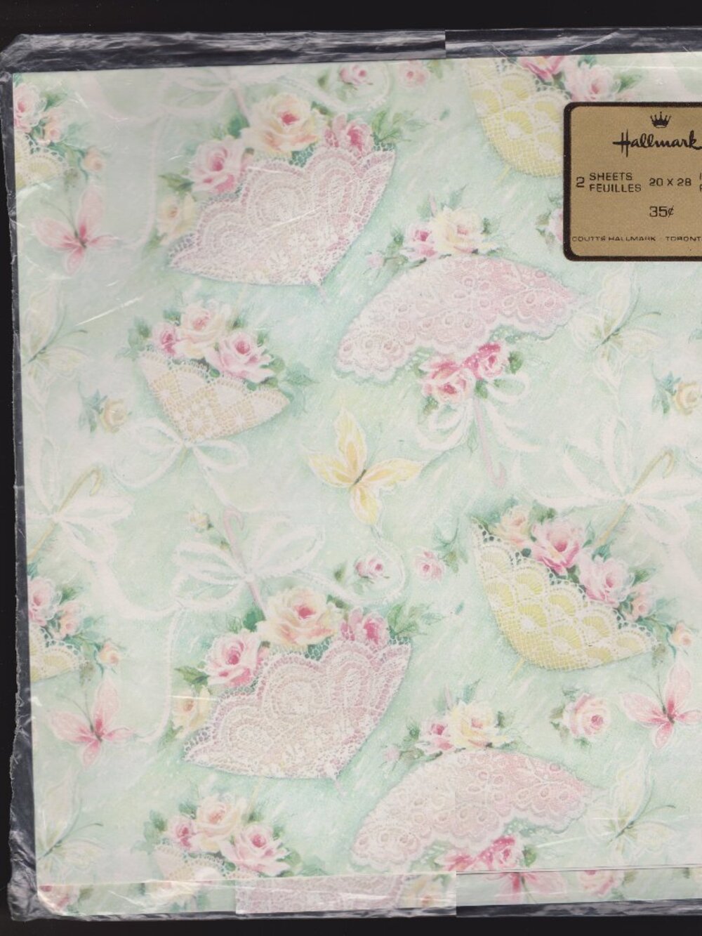 [HALLMARK] Floral Parasol Giftwrap